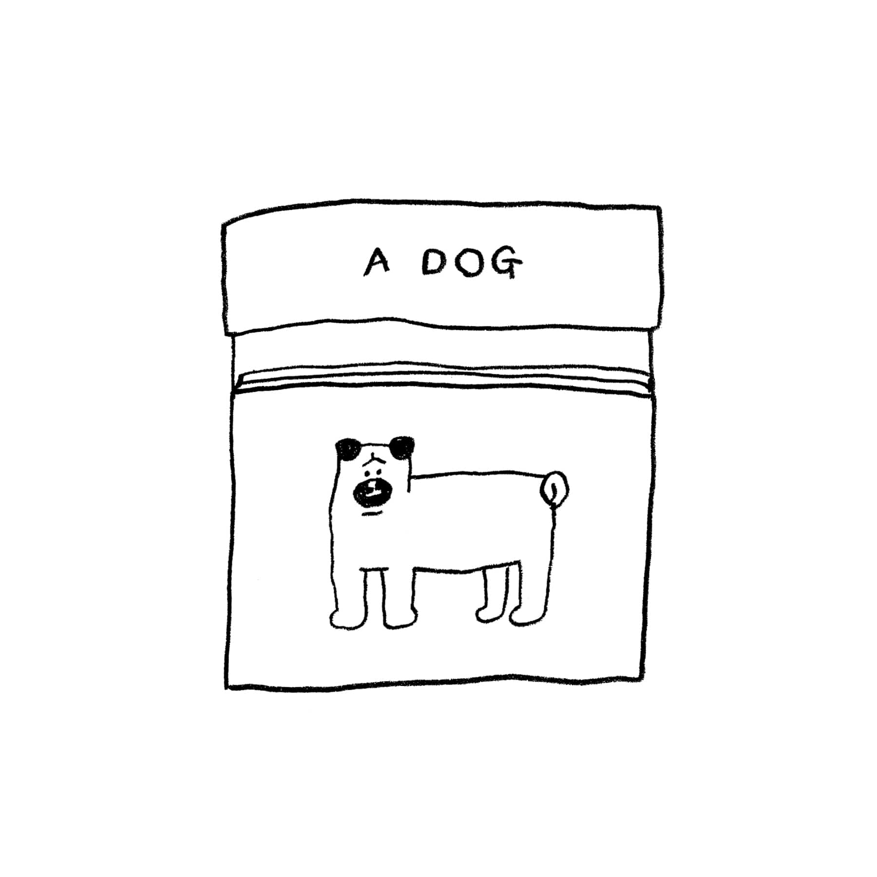 A DOG STICKER