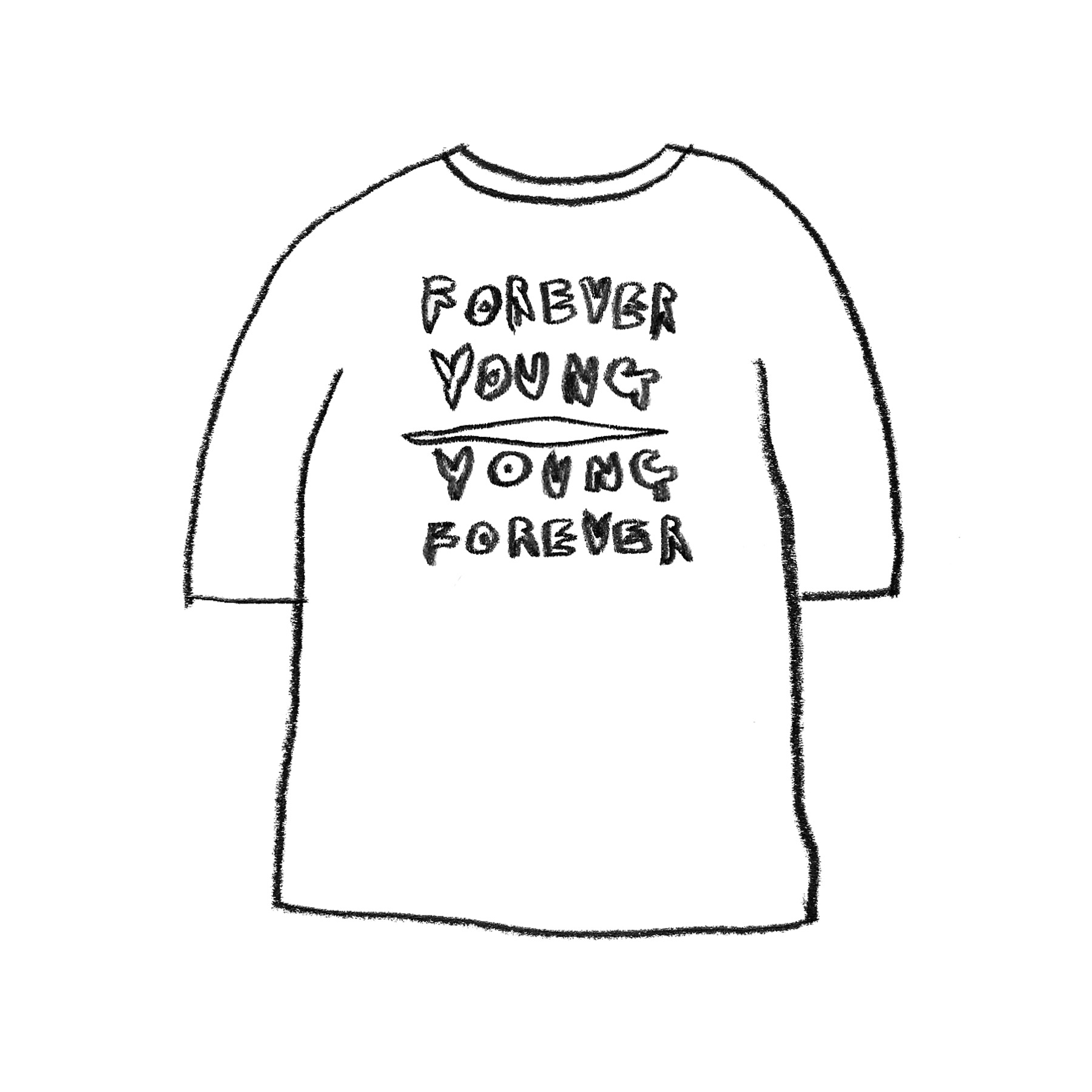 FOREVER YOUNG 1/2 T-SHIRT