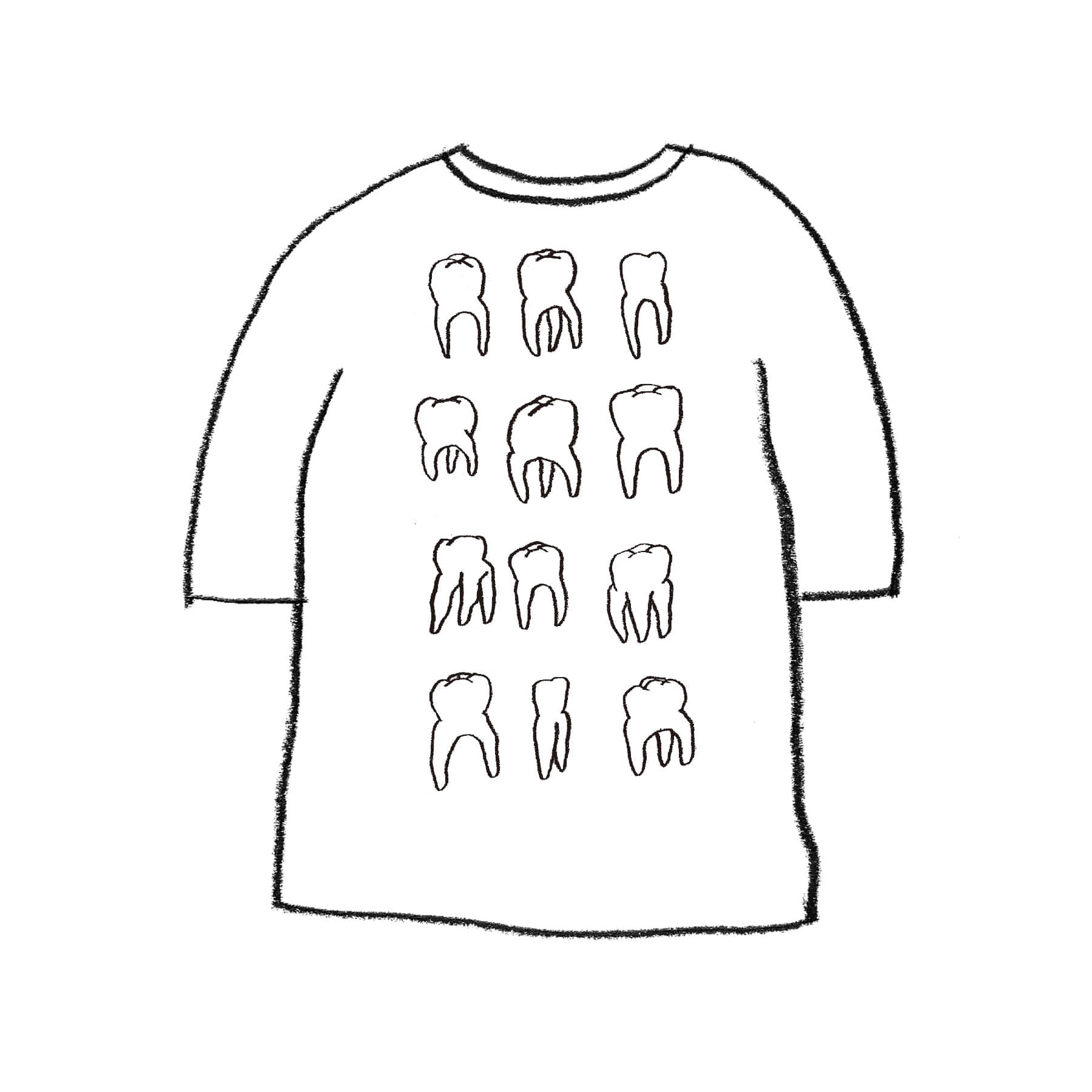 TOOTH 1/2 T-SHIRT WHITE