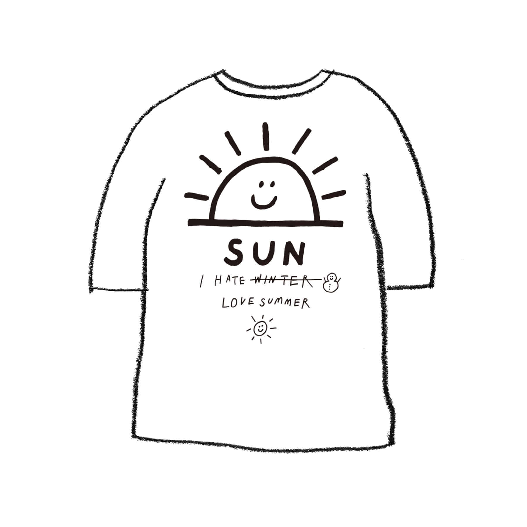 SUN 1/2 T-SHIRT WHITE