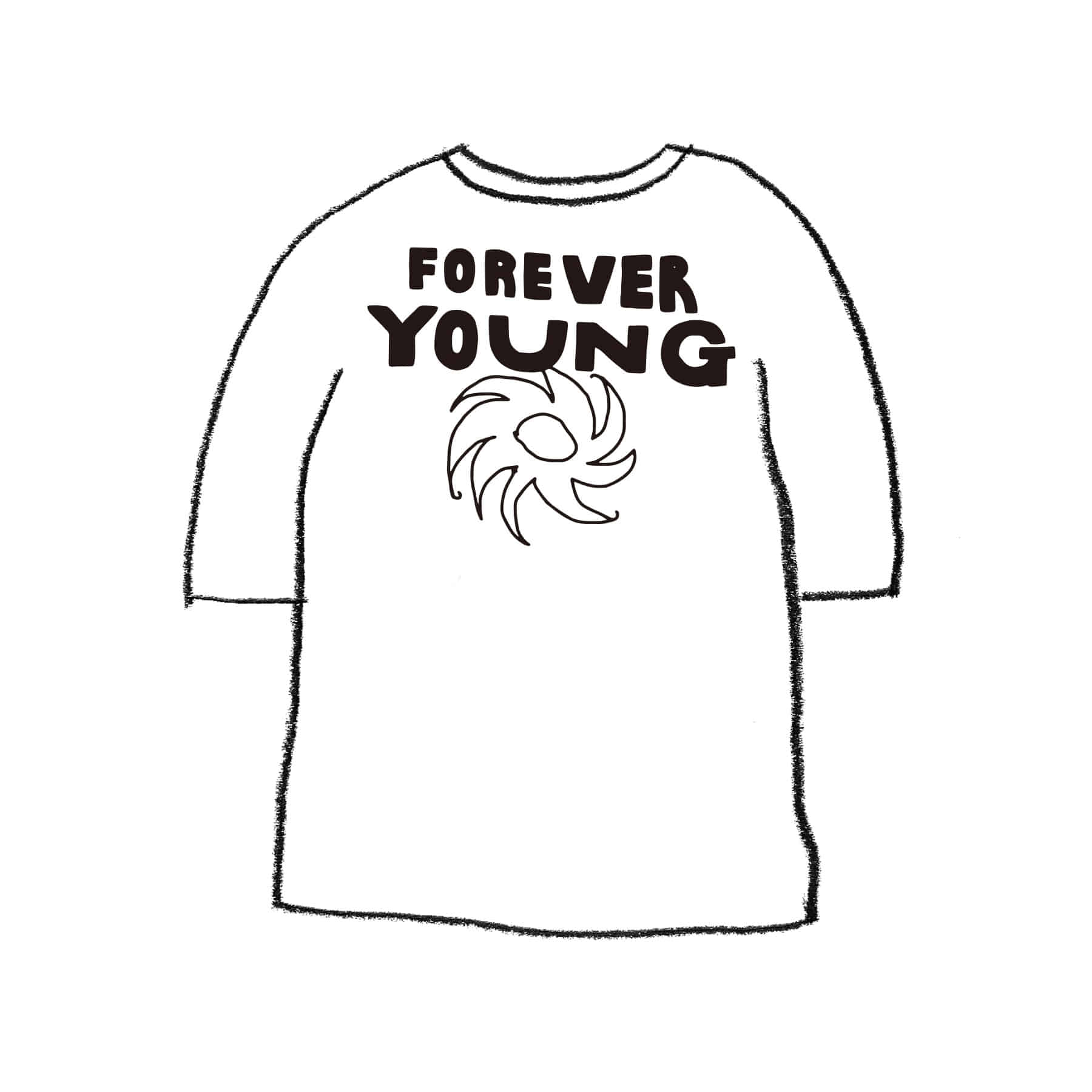 FOREVER YOUNG 1/2 T-SHIRT WHITE