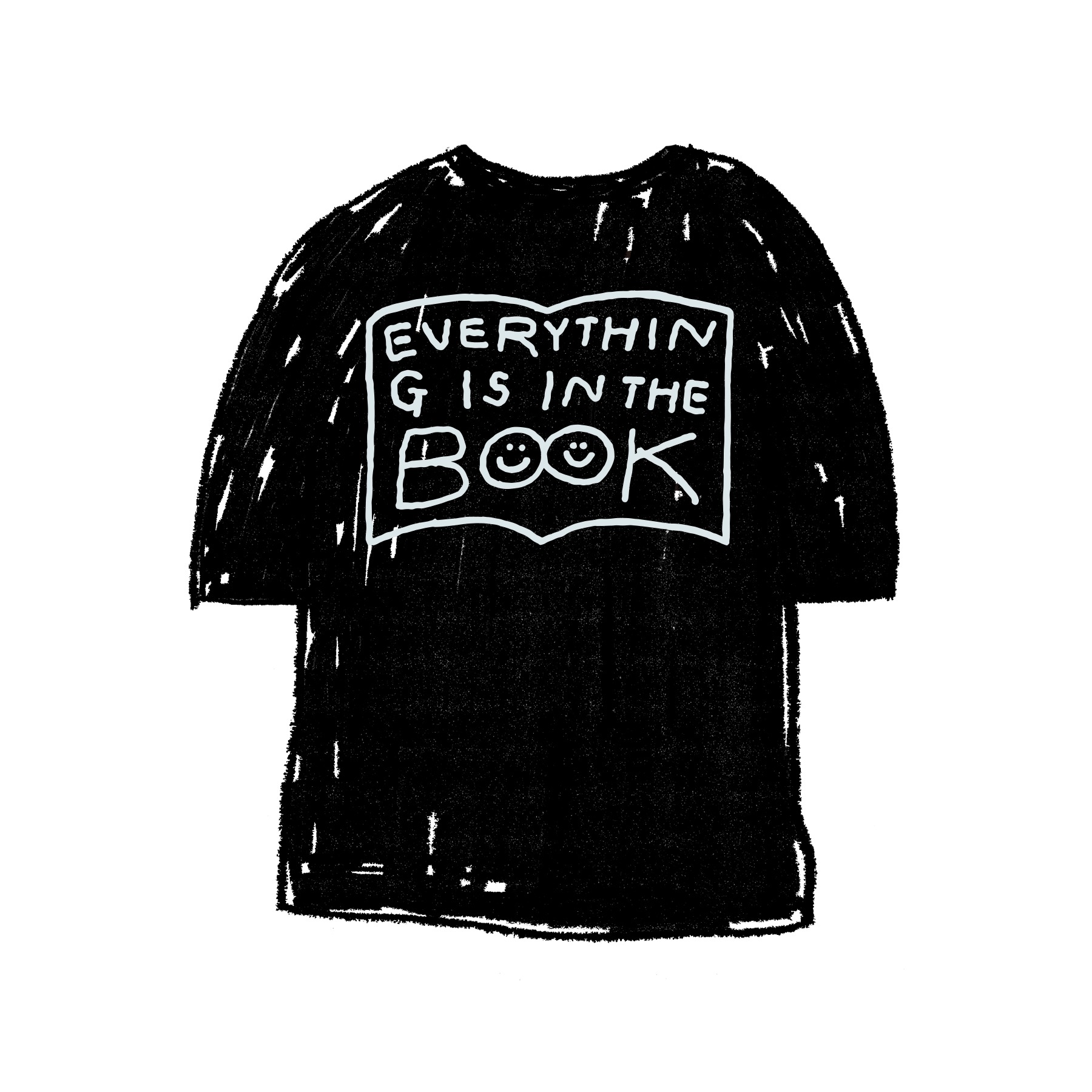 BOOK 1/2 T-SHIRT BLACK